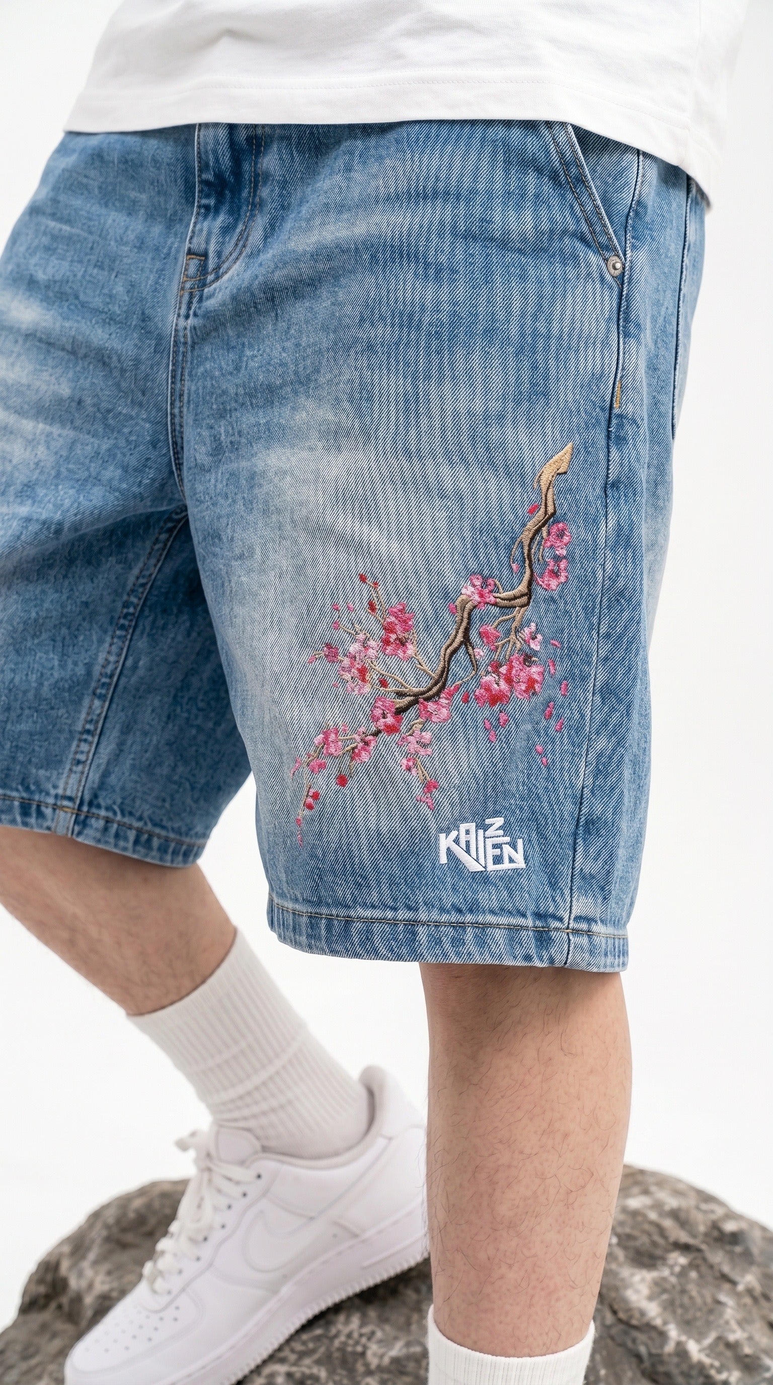 Blossom Jorts Blue